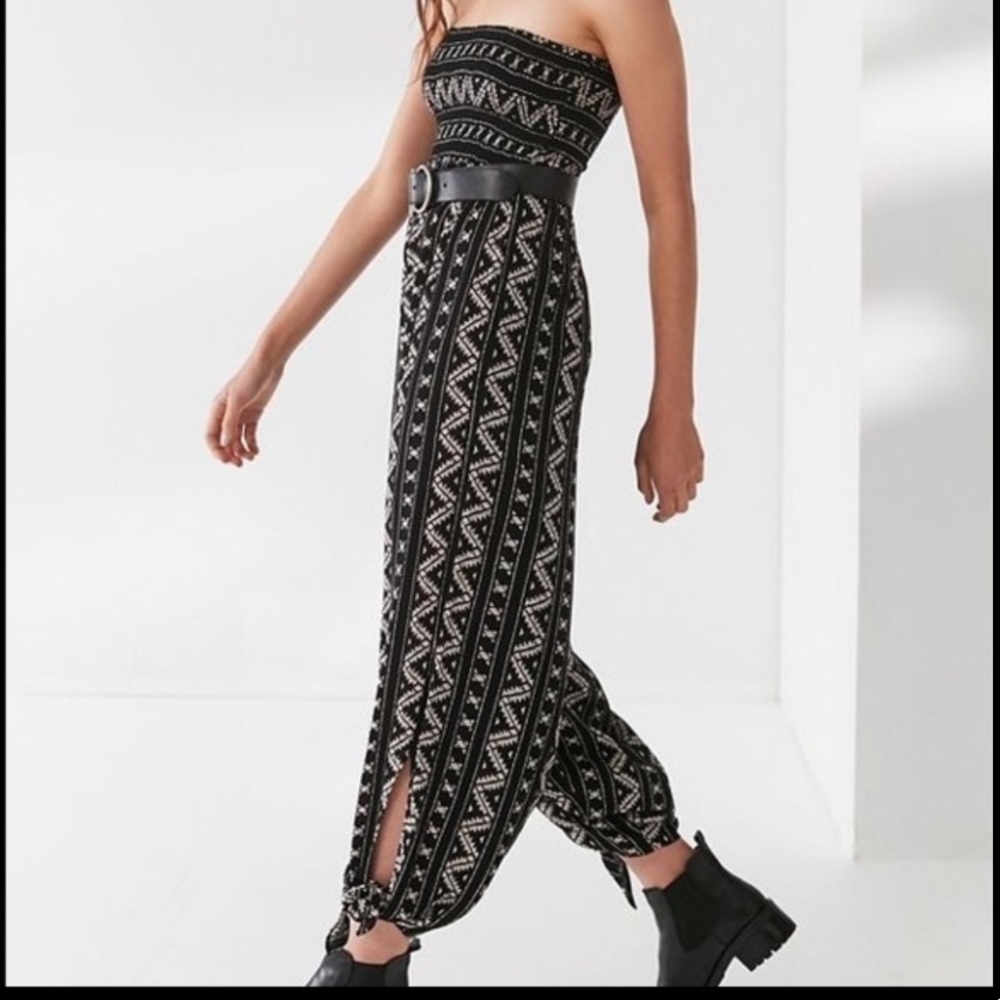 Urban Outfitters strapless smocked jumpsuit